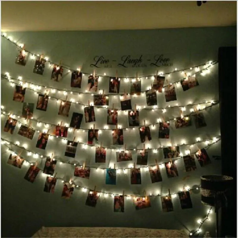 LED Photo Clip String Lights (Battery Powered)