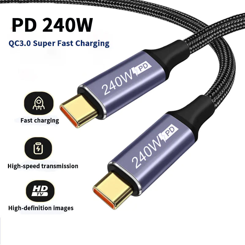 USB C to USB Type C Fast Charging And Data Cable (0.5m to 3m)