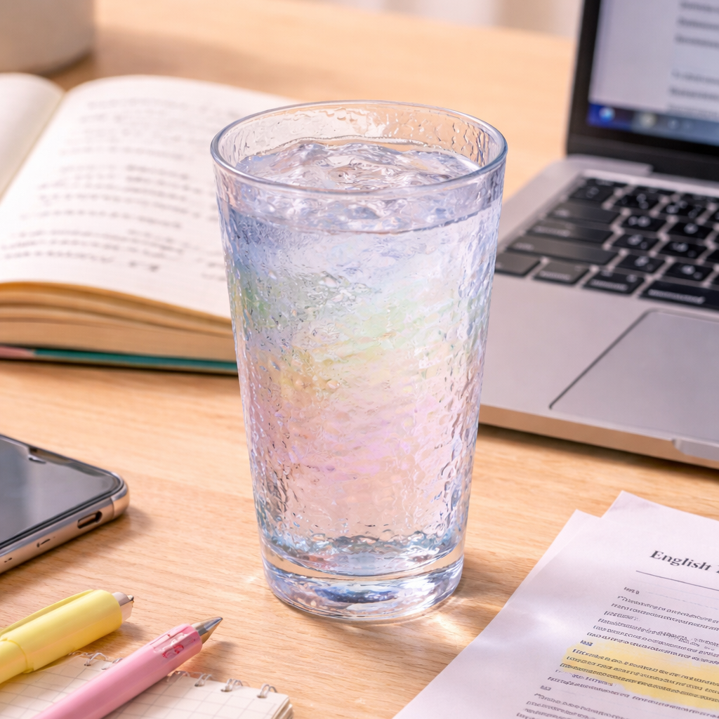 Colourful Glass Drinking Tumbler (400ml)