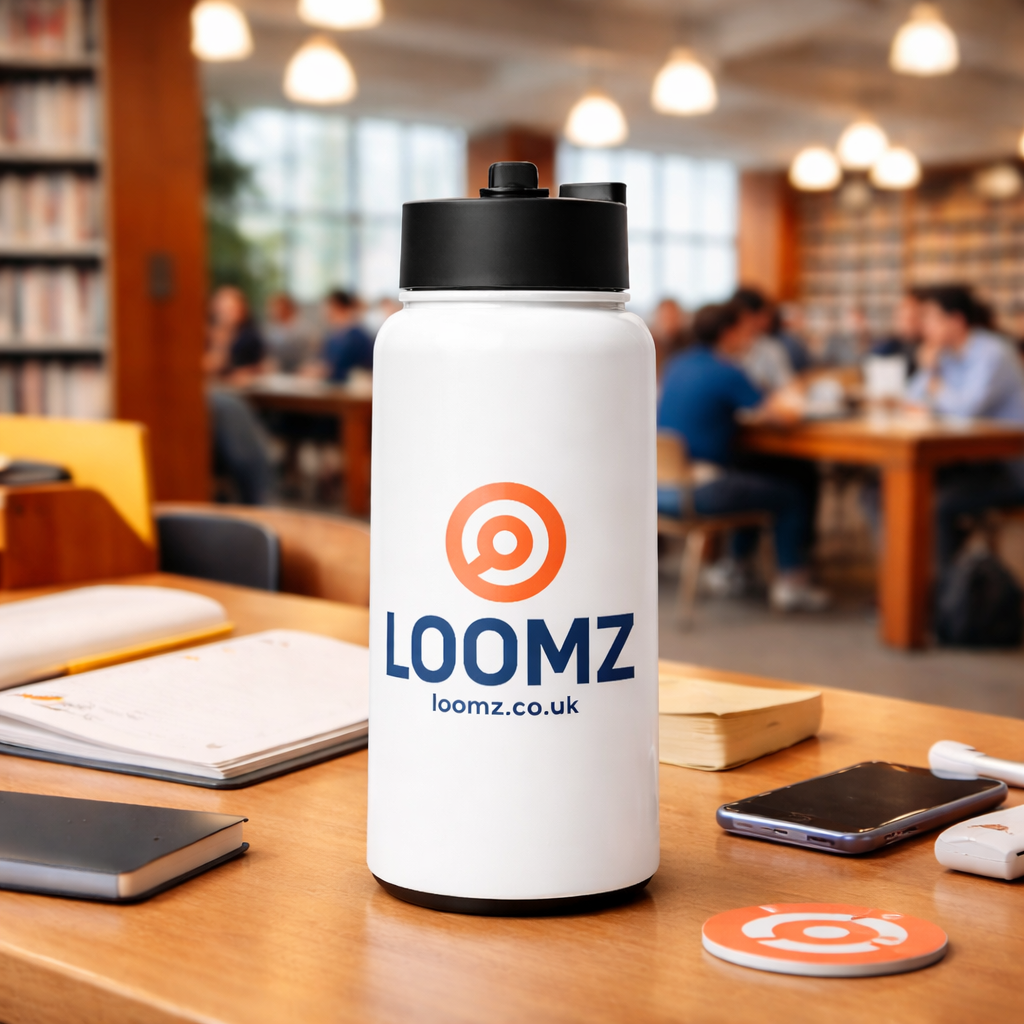 Loomz Stainless Steel Water Bottle with a Straw Lid
