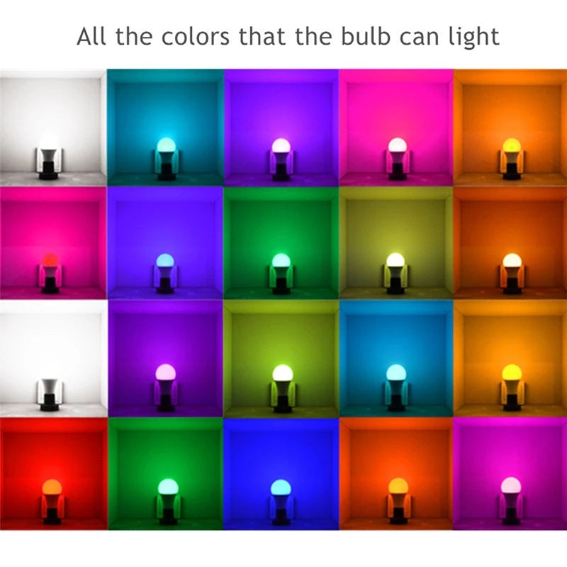 RGB Remote Control Colourful LED Light Bulb