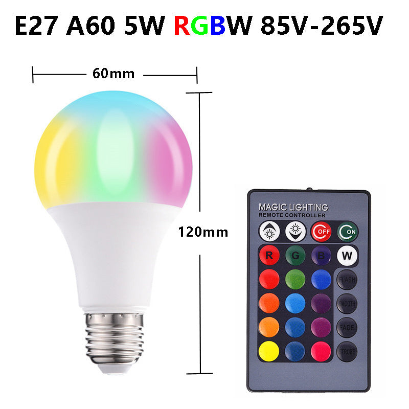 RGB Remote Control Colourful LED Light Bulb