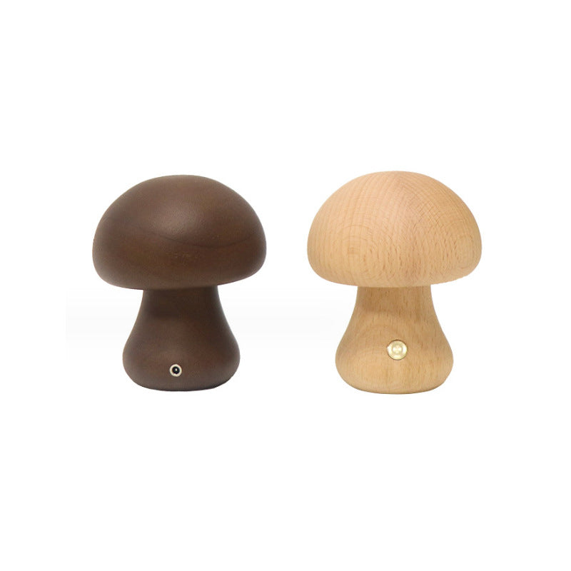Wooden Mushroom Lamp