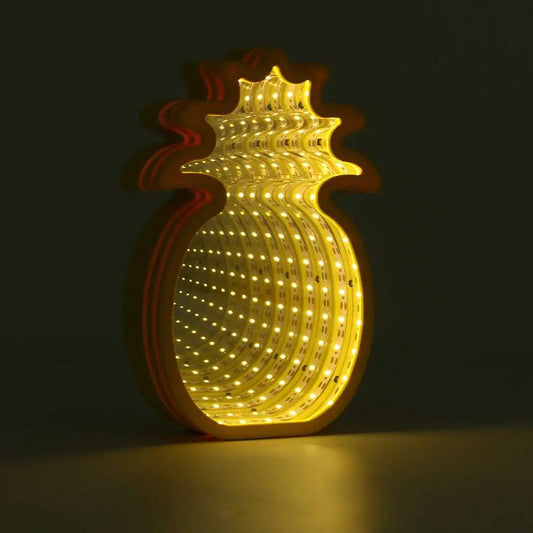 Mirror Tunnel Pineapple Night Light