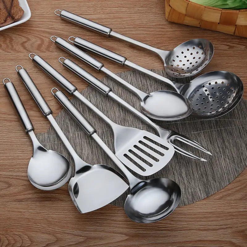 Stainless Steel Anti-Scald Kitchen Utensils (aka: the “don’t burn your fingers” upgrade)