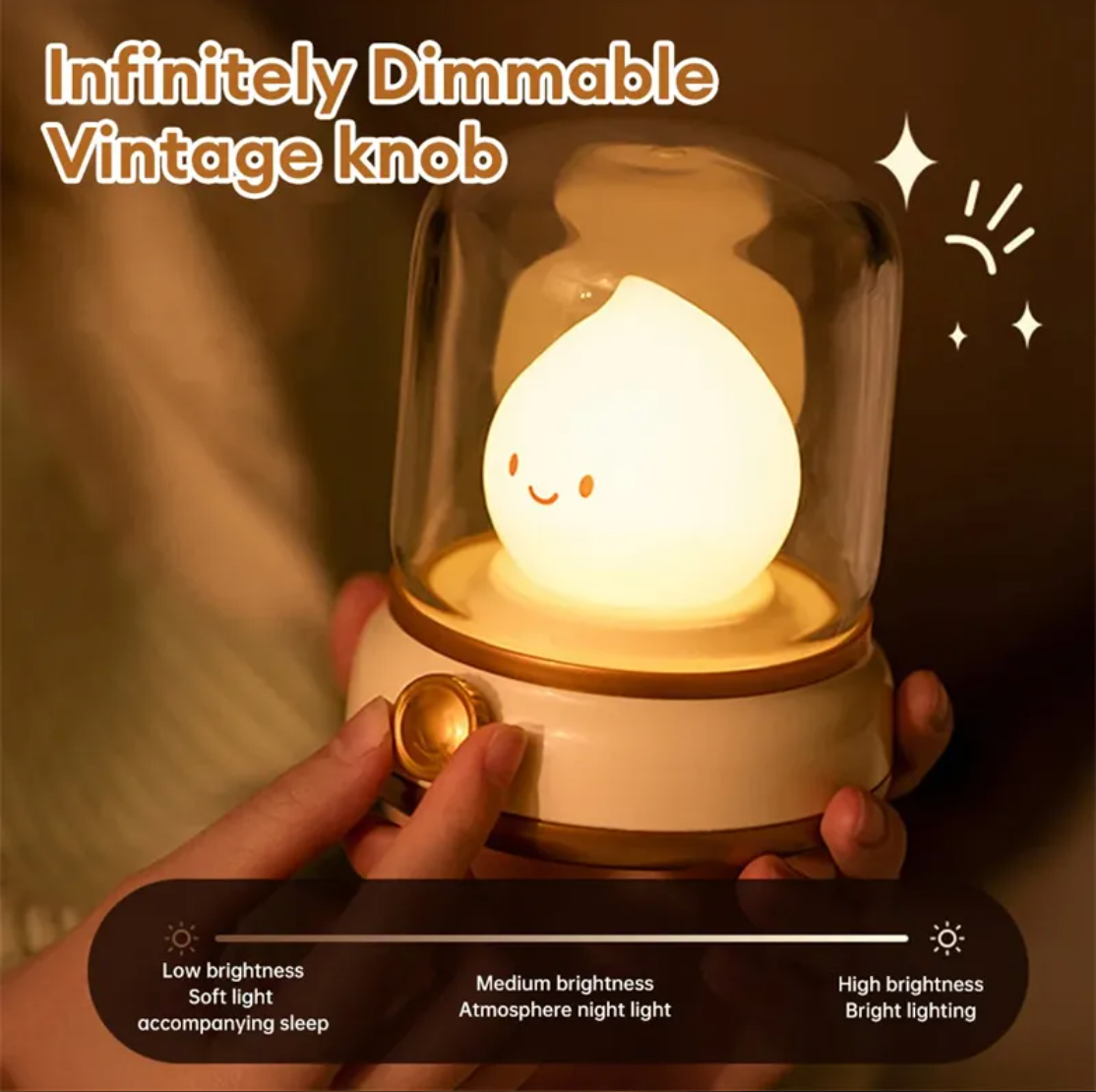 Retro Little Flame Night Lamp (LED. USB rechargable)