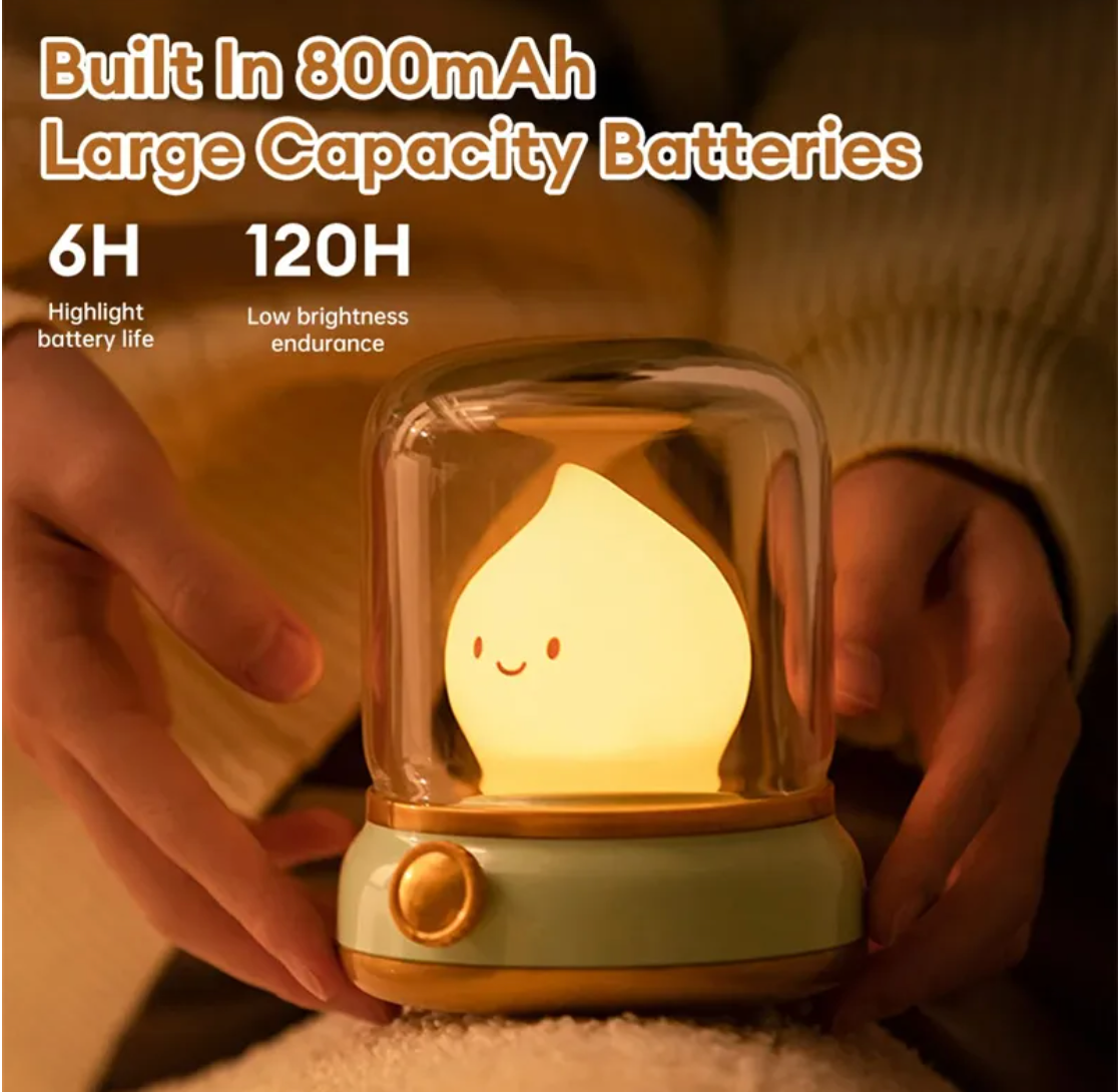 Retro Little Flame Night Lamp (LED. USB rechargable)