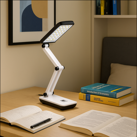 Foldable Dimmable Portable LED Desk Light - USB rechargeable