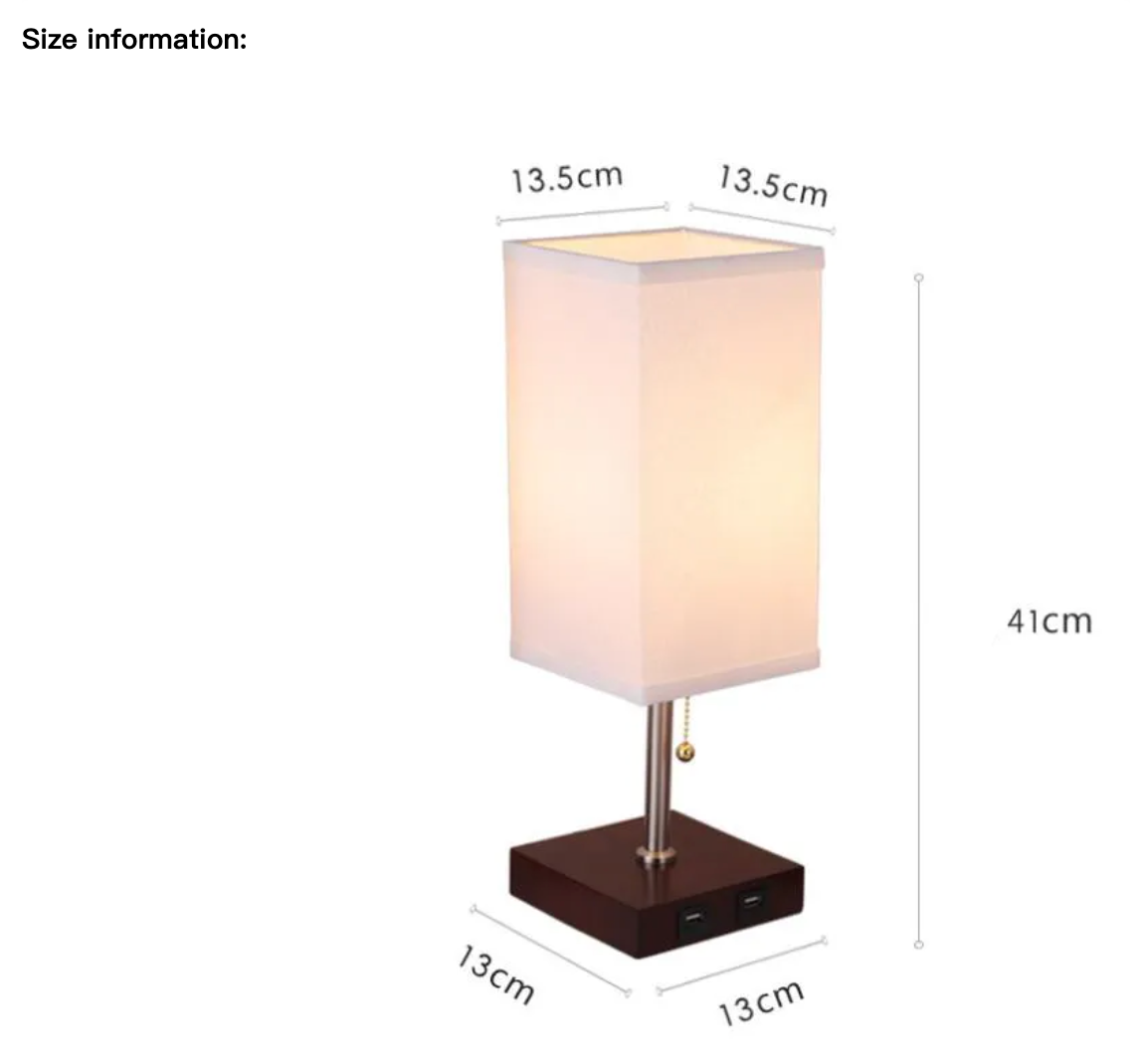 Nordic USB Table Lamp (With Dual USB Charging)