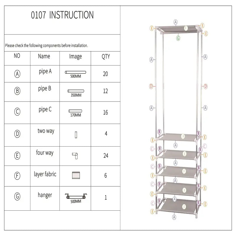 Modern Floor-to-Ceiling Clothes Rack