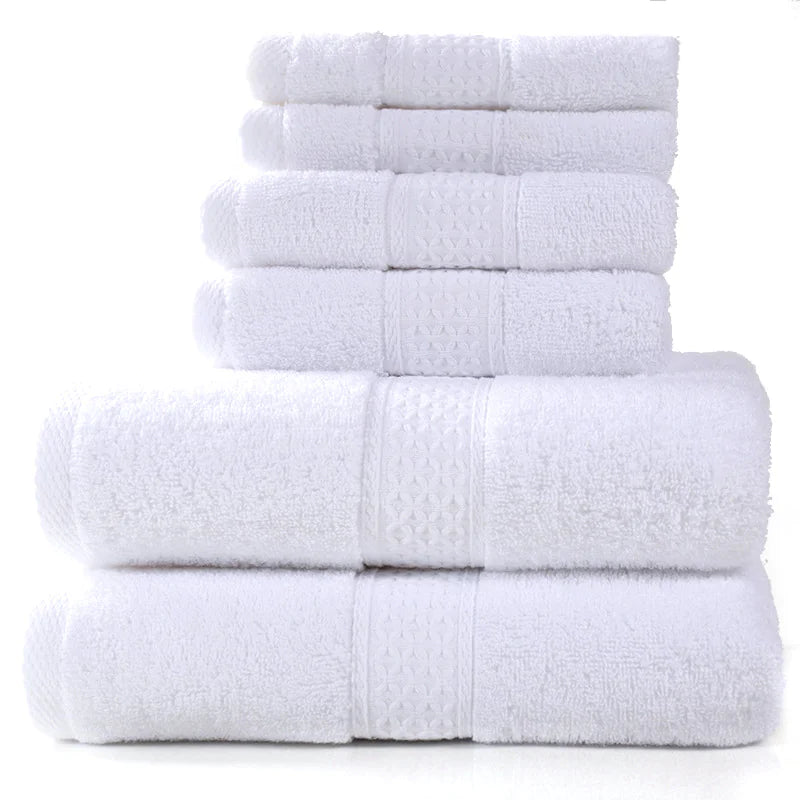 Simple Cotton Bath Towels – 6-Piece Set