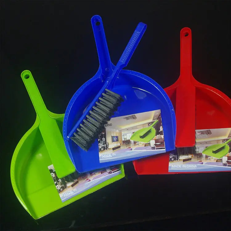Plastic Dustpan and Brush Set
