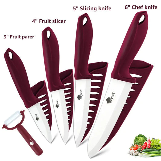 5-Piece Standable Ceramic Knife Set (Zirconia Blades)