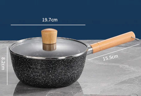 18cm Induction Saucepan with Lid and Non-Stick Coating