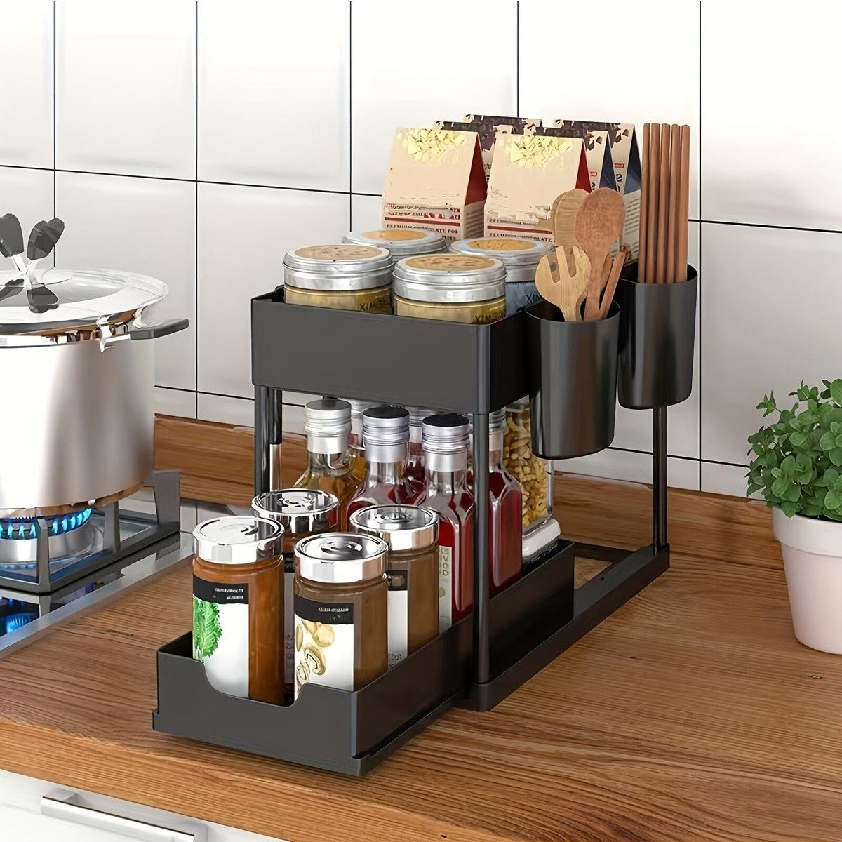 Under-Sink Storage Organiser (tool free assembly)