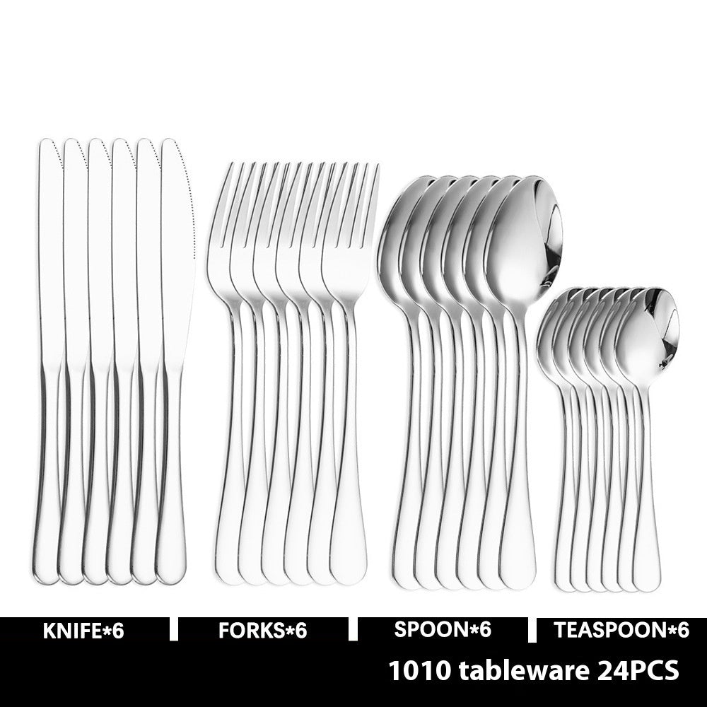 24-Piece Stainless Steel Cutlery Set (6 Place Settings)