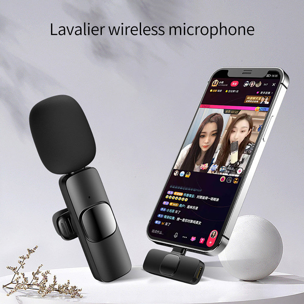 Wireless Lavalier Clip-On Microphone for iPhone, Android, Laptop (Lightning / USB-C)