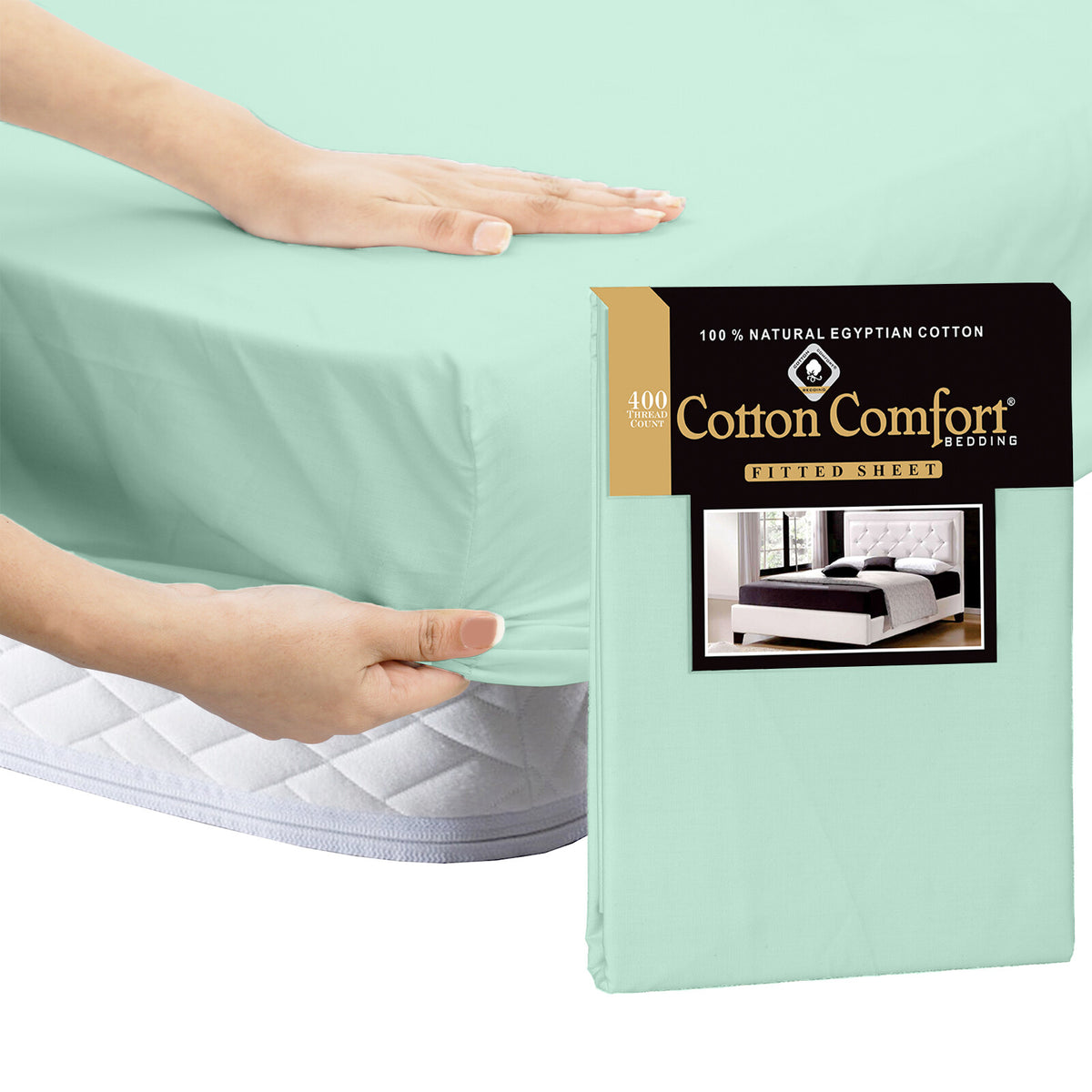 100% Egyptian Cotton 35Cm Extra Deep Fitted Sheet 400 TC 25Cm Bed Sheets UK Size