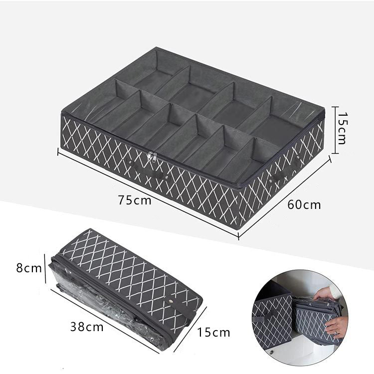 Shoe Organiser for Under-Bed Storage (tough non-woven fabric)