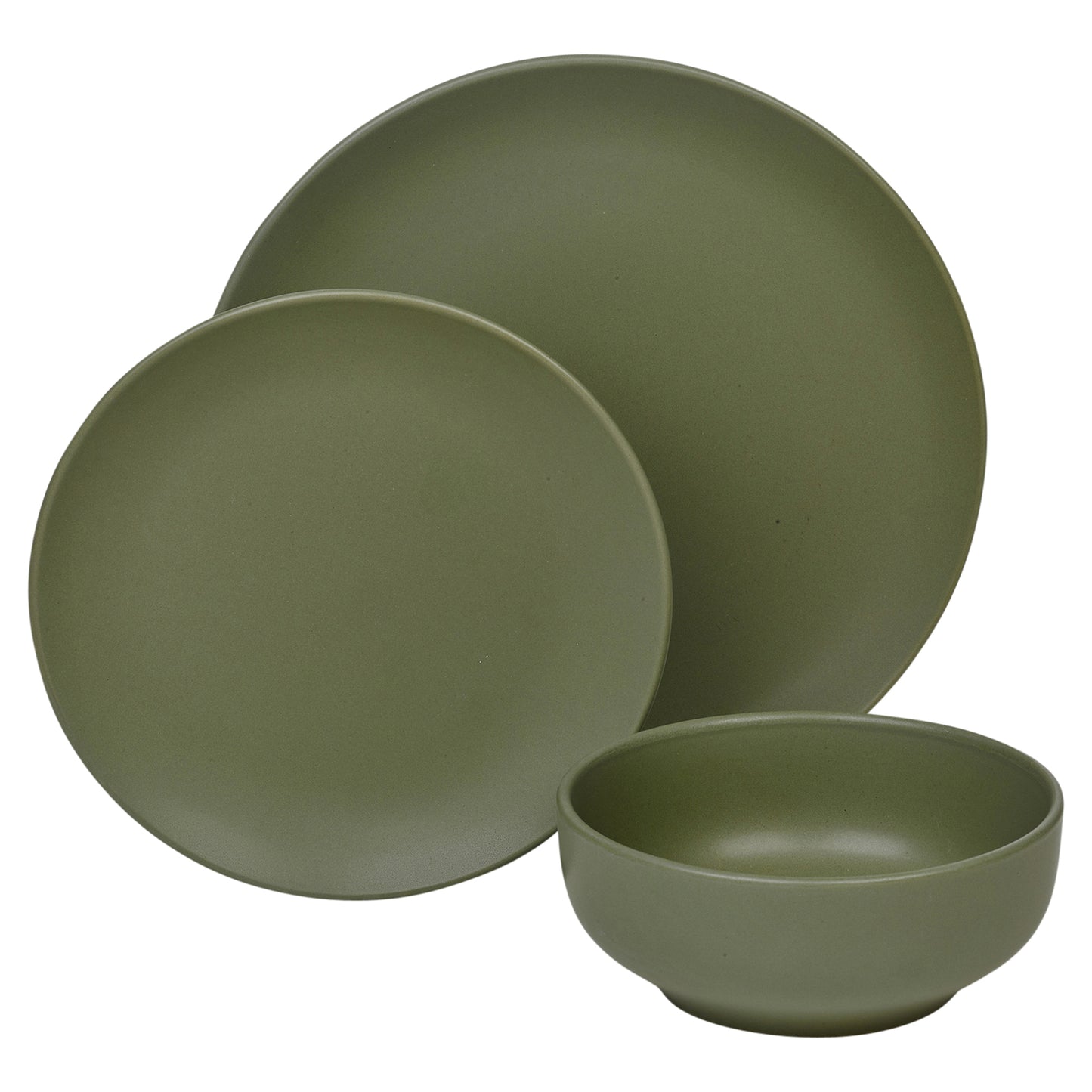 Coloured Stone Ceramic 12/24 Piece Dinnerware Crockery Plates Bowls Dining Set