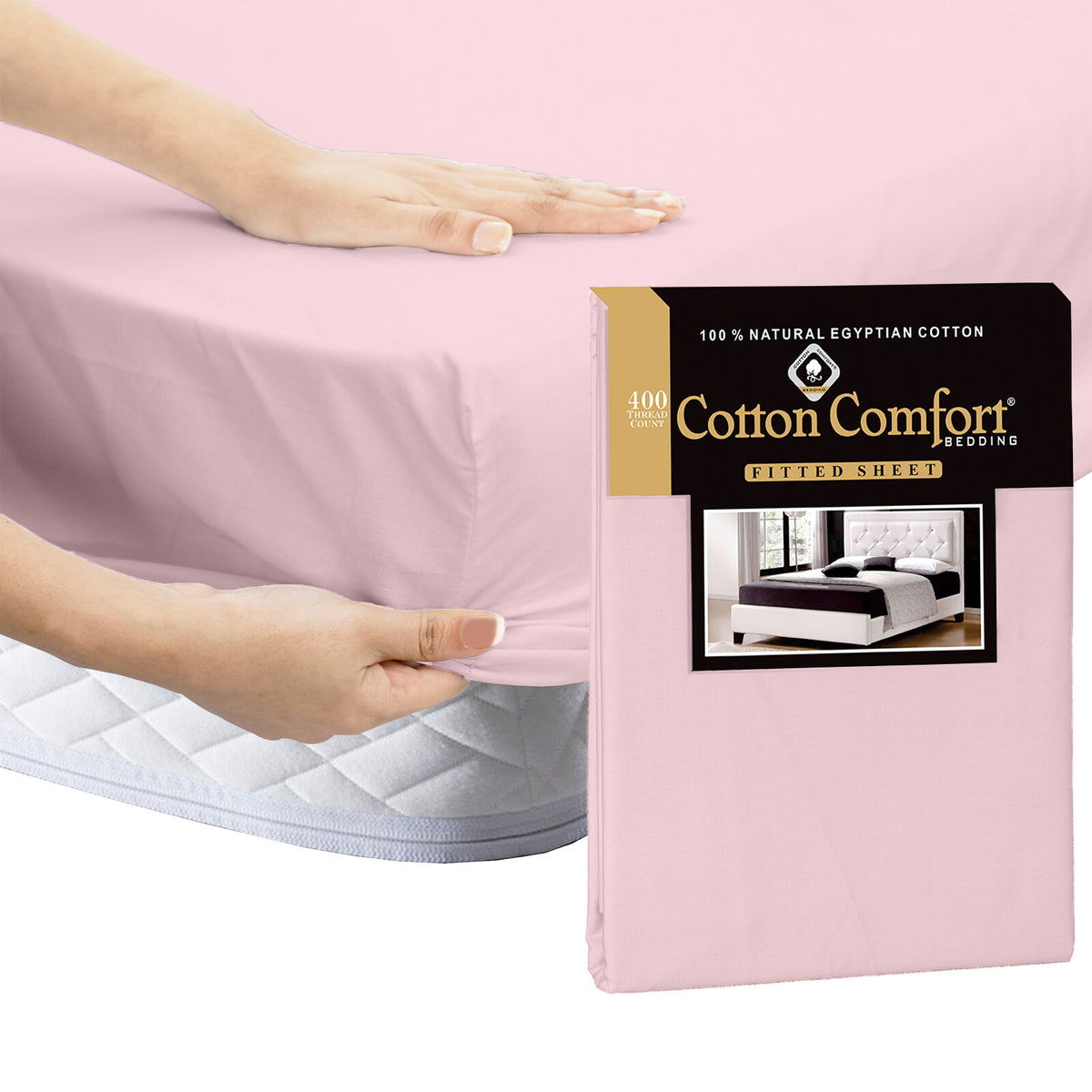 100% Egyptian Cotton 35Cm Extra Deep Fitted Sheet 400 TC 25Cm Bed Sheets UK Size