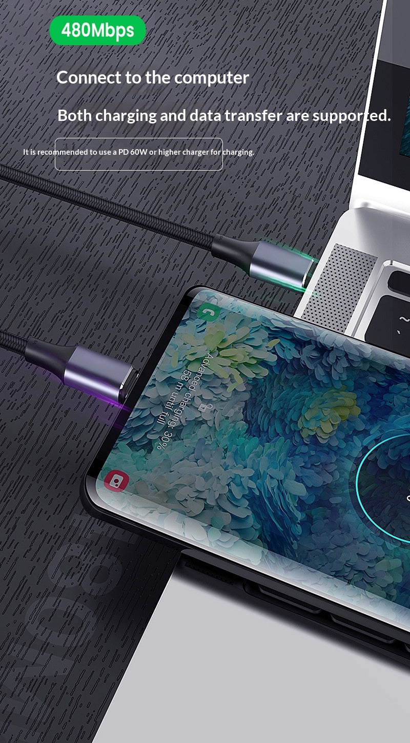 Dual-Port Fast-Charging USB-C to USB-C Cable