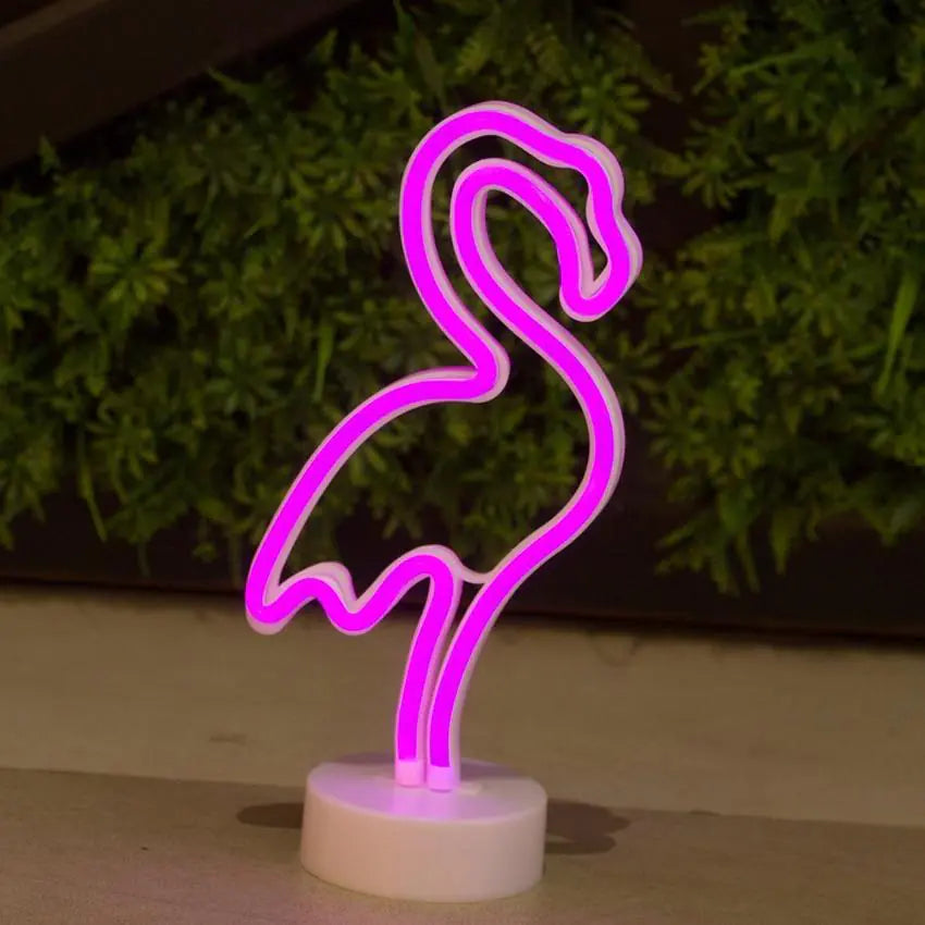 Neon Flamingo Night Light