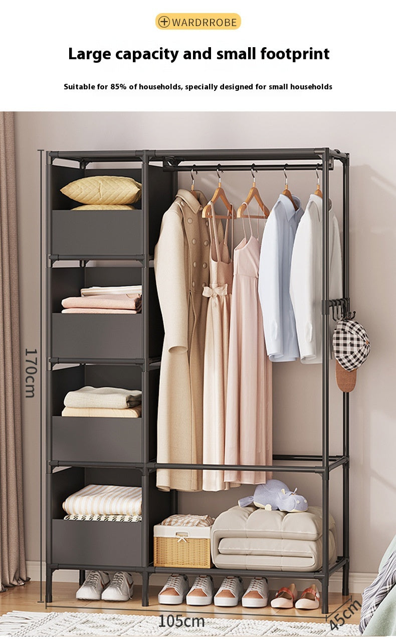 Simple Assembly Wardrobe – Lightweight Metal Frame