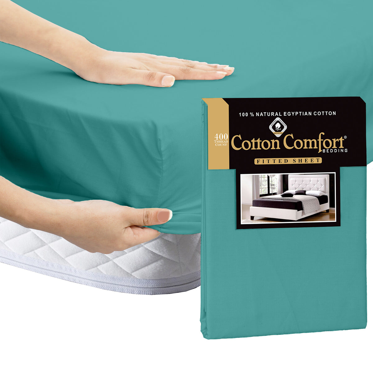 100% Egyptian Cotton 35Cm Extra Deep Fitted Sheet 400 TC 25Cm Bed Sheets UK Size