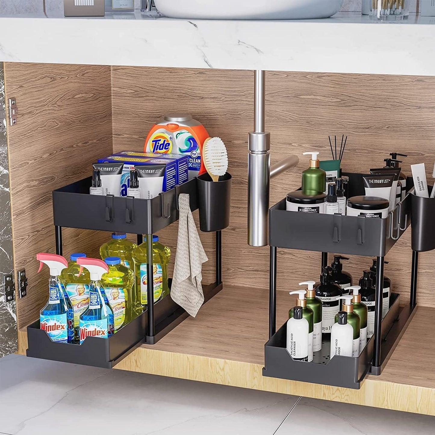 Under-Sink Storage Organiser (tool free assembly)