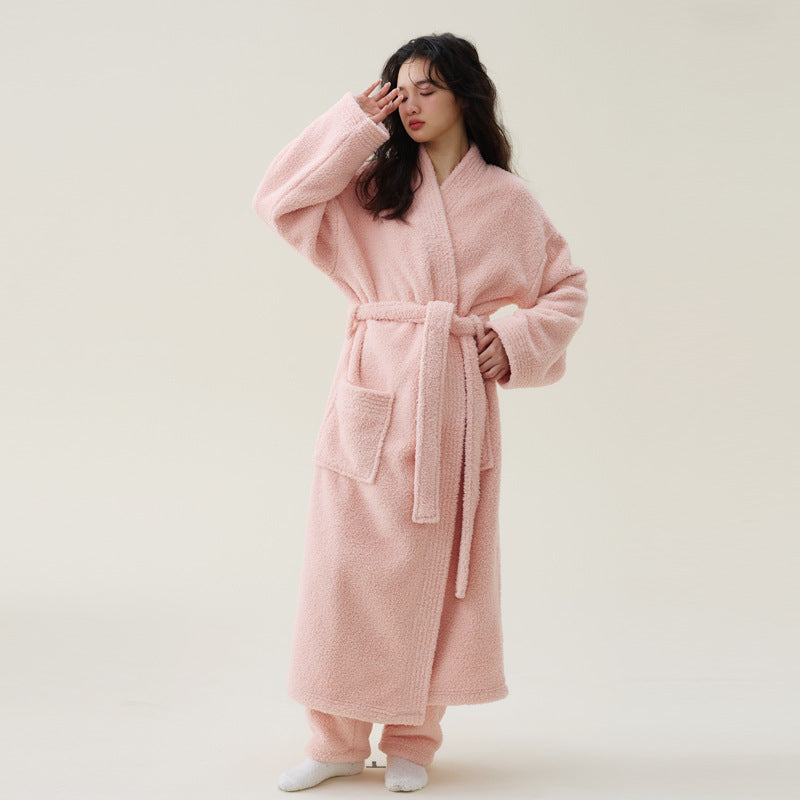 Coral Fleece Unisex Bathrobe