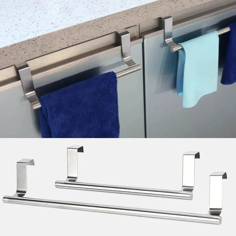 Towel Rack Over Cabinet Door Organiser
