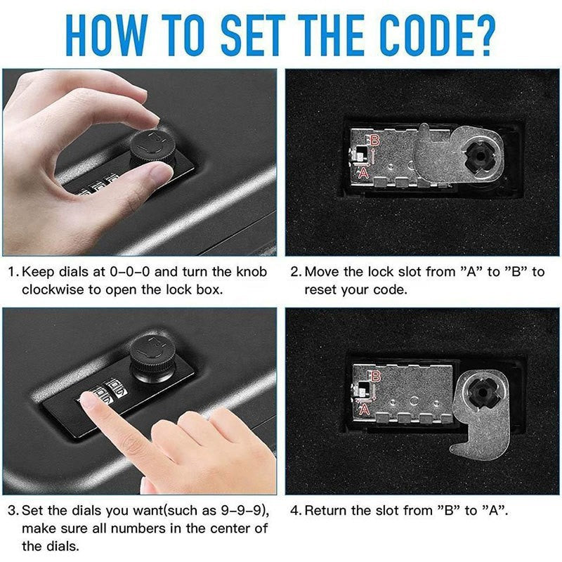 Portable Metal Lock Box & Security Cable