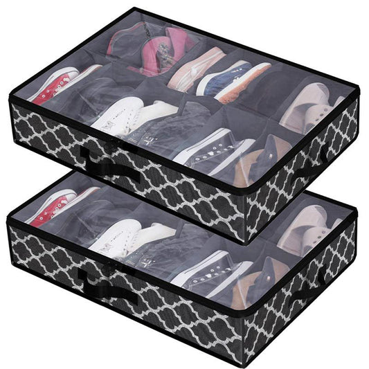 Shoe Organiser for Under-Bed Storage (tough non-woven fabric)