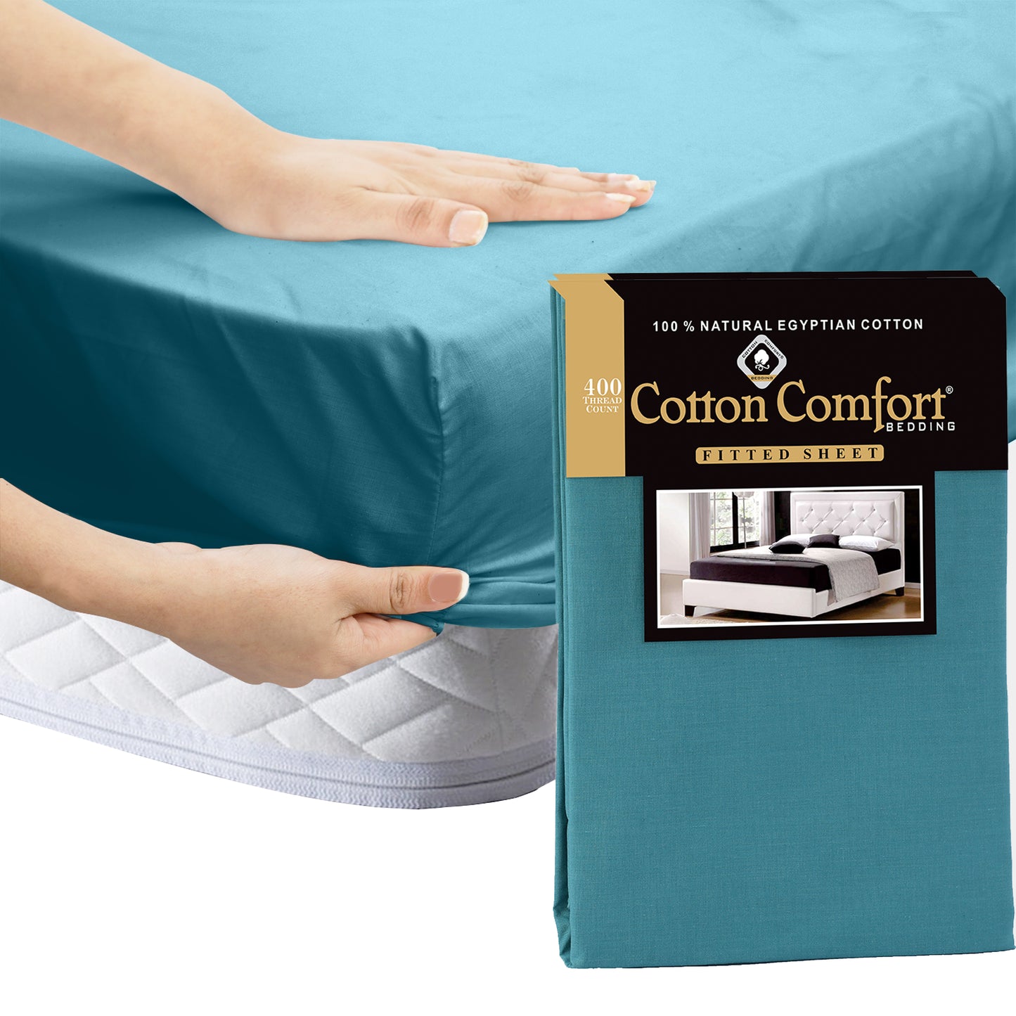 100% Egyptian Cotton 35Cm Extra Deep Fitted Sheet 400 TC 25Cm Bed Sheets UK Size