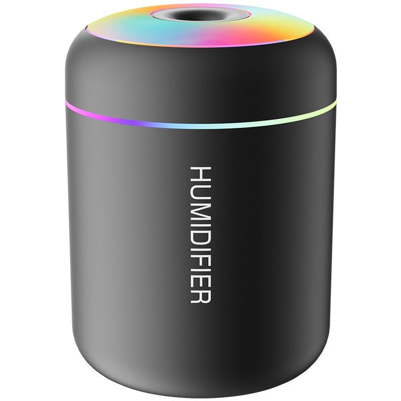 Small Seven-colour Ambience Light Desktop Mini Humidifier (USB)