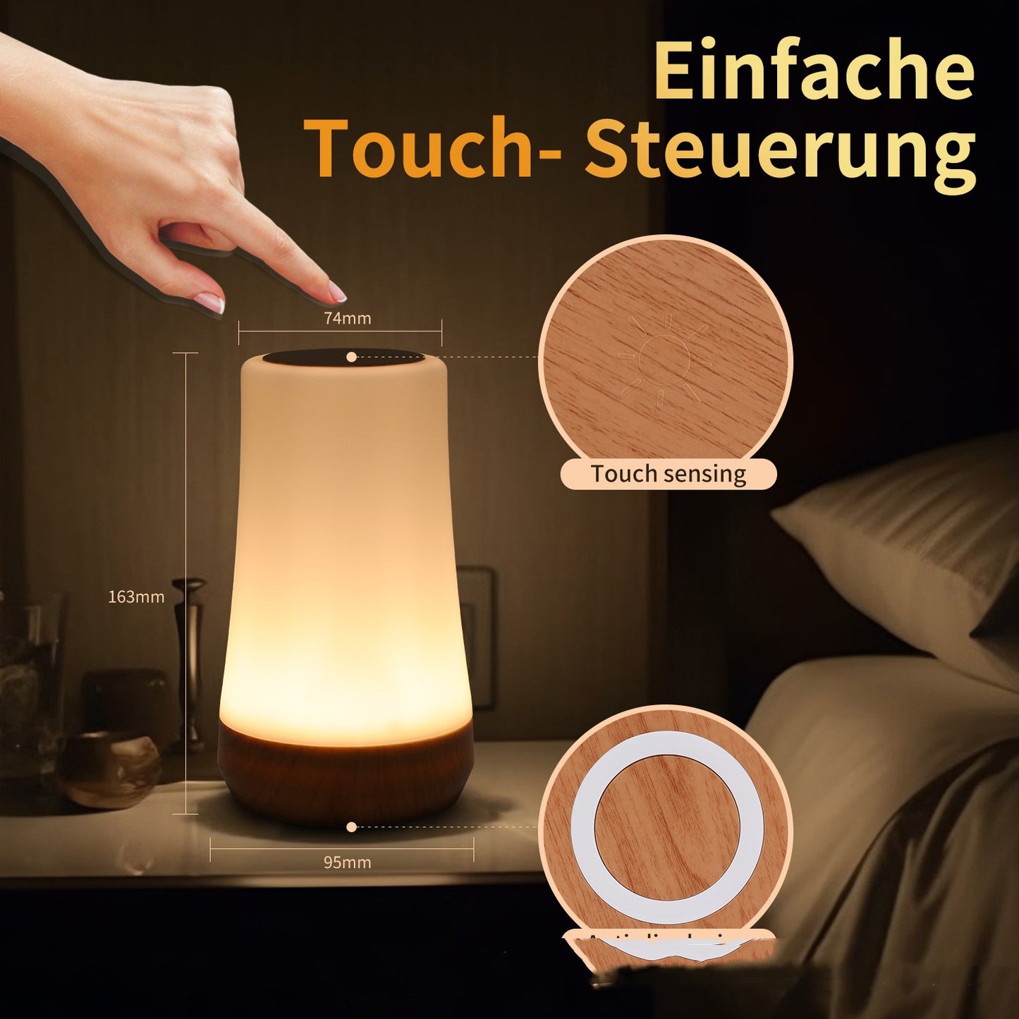 Wood Grain Ambient LED Lamp (Seven Colours)