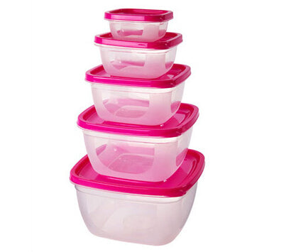 Kitchen Food Storage Boxes – 5 Piece Set