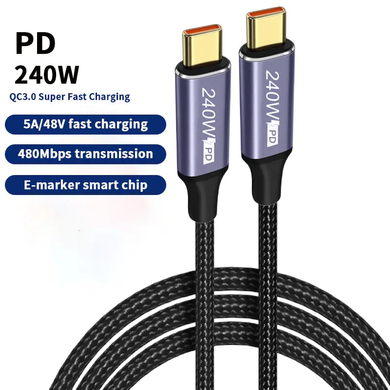 USB C to USB Type C Fast Charging And Data Cable (0.5m to 3m)