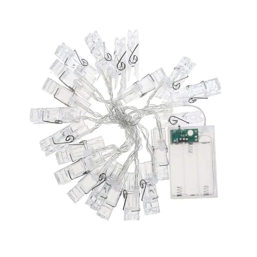 LED Photo Clip String Lights (Battery Powered)