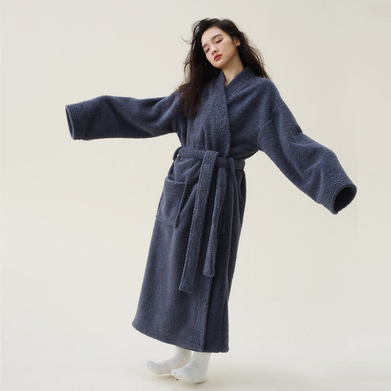 Coral Fleece Unisex Bathrobe