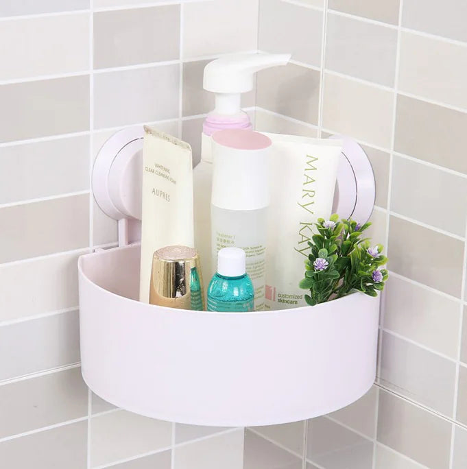 Powerful Suction Corner Bathroom Shelf