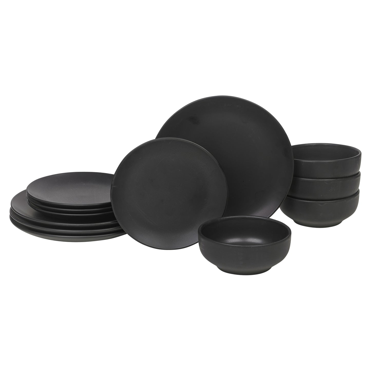 Coloured Stone Ceramic 12/24 Piece Dinnerware Crockery Plates Bowls Dining Set