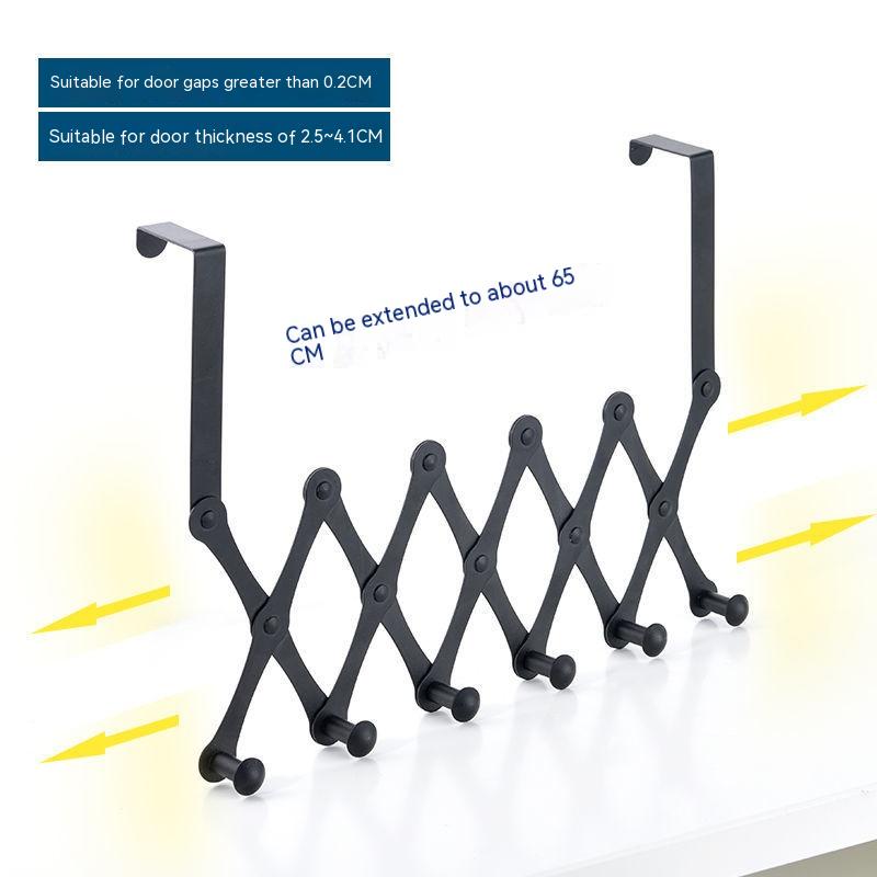 Retractable Stainless Steel Over-Door Hook Rack