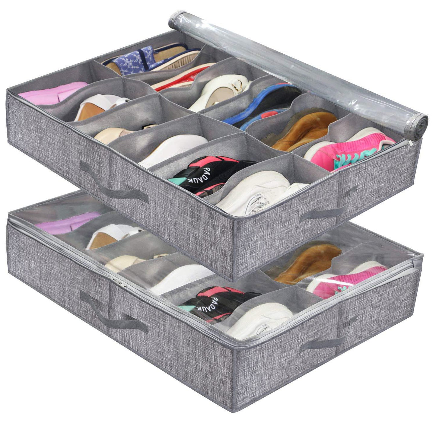 Shoe Organiser for Under-Bed Storage (tough non-woven fabric)