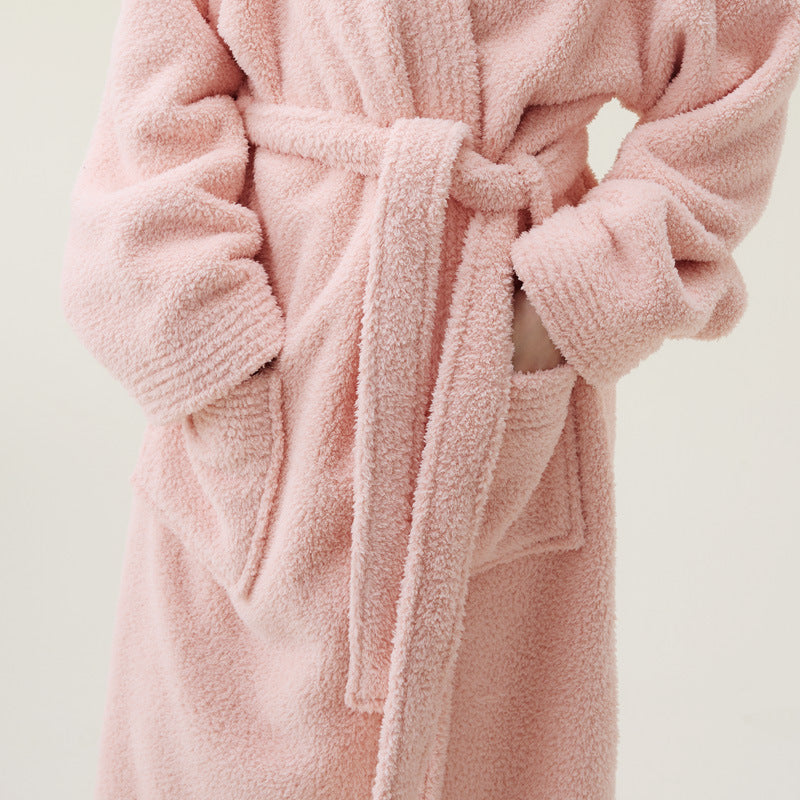 Coral Fleece Unisex Bathrobe