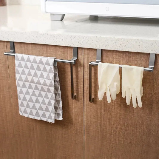 Towel Rack Over Cabinet Door Organiser