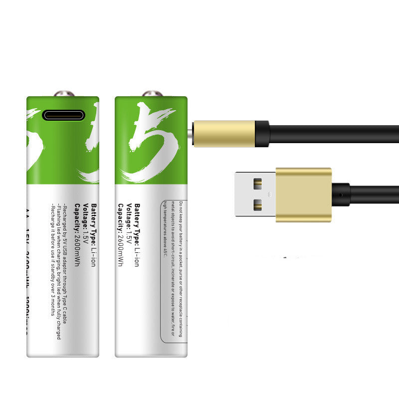 USB Rechargeable AA Batteries – Constant Voltage Lithium (Pack of 2 or 4)