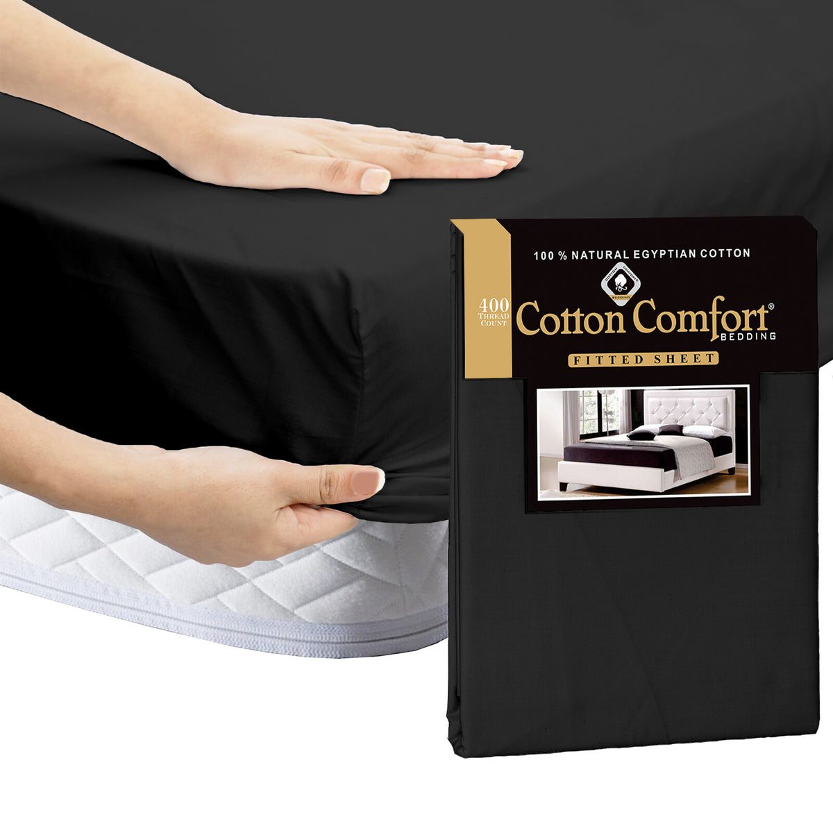 100% Egyptian Cotton 35Cm Extra Deep Fitted Sheet 400 TC 25Cm Bed Sheets UK Size