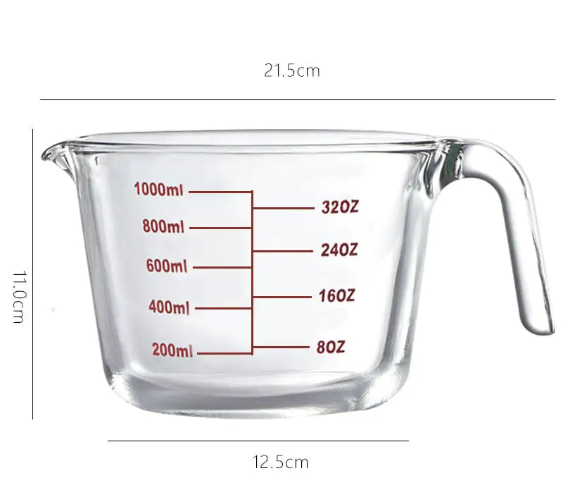 Glass Measuring Jug – Oz, Pints & ML